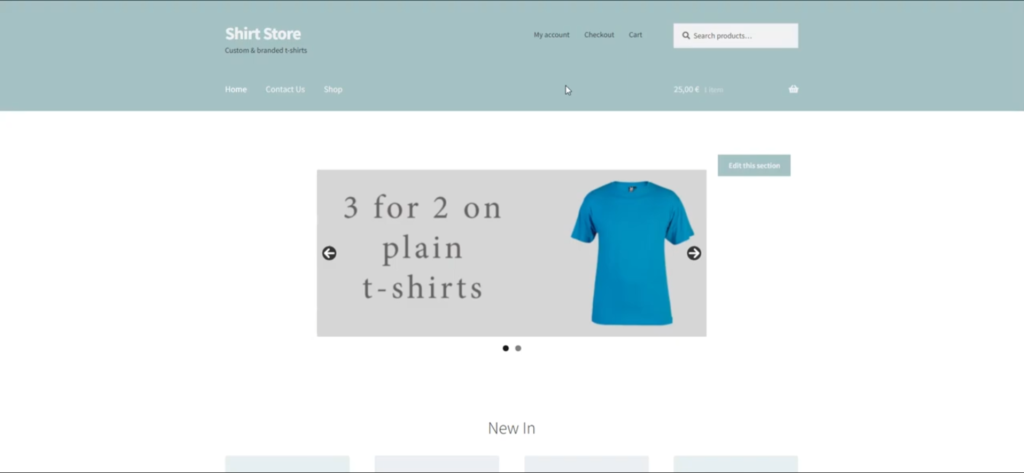 Image of T-shirt store