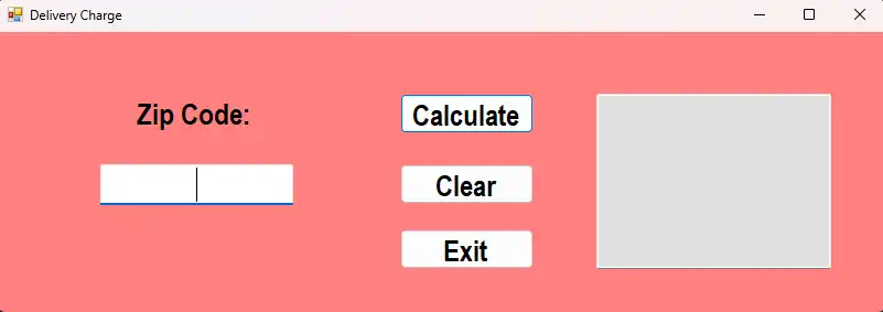 Delivery Charge App made using C#