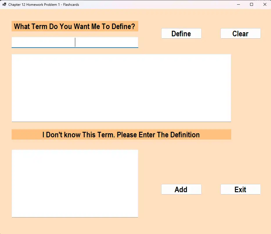 Flashcards App made using C#