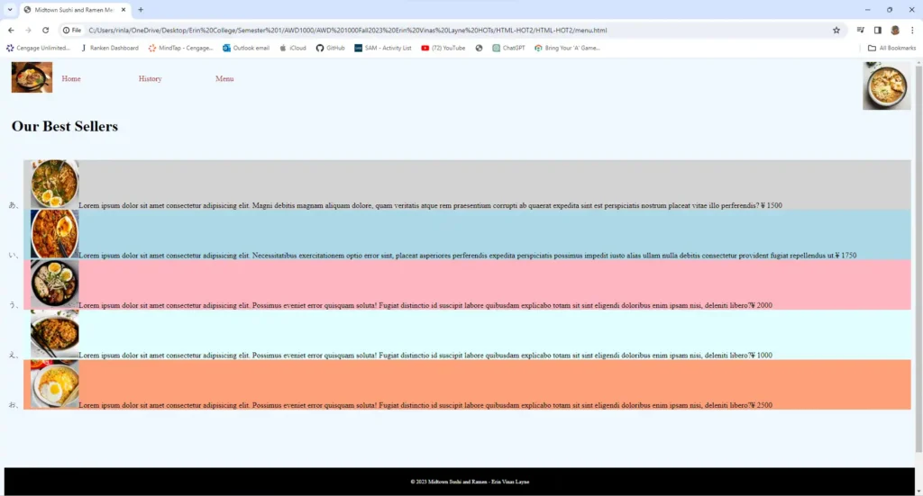 My Restaurant made with HTML, CSS, and JavaScript